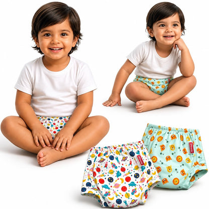 VParents Padded Underwear for Babies and Toddlers with 3 Layers of Cotton Padding Potty Training  Pull Up & Diaper-Free Time