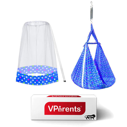 VParents Toddler Baby Swing Cradle with Mosquito Net and Spring