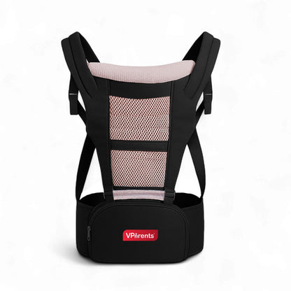 VParents Hip Seat Baby Carrier with 4 Carry Positions, Baby Carrier with Hip seat for 3 to 36 Months Baby, Adjustable New-Born to Toddler Carrier, Max Weight Up to 15 Kgs  Royal(Black)