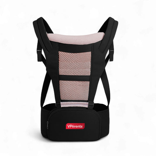 VParents Hip Seat Baby Carrier with 4 Carry Positions, Baby Carrier with Hip seat for 3 to 36 Months Baby, Adjustable New-Born to Toddler Carrier, Max Weight Up to 15 Kgs  Royal(Black)