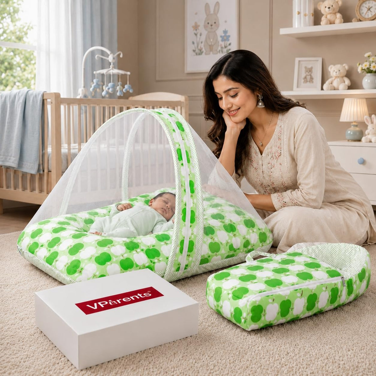 VParents Cheeky Cheeky Baby Bedding Set with Pillow and Sleeping Bag Combo