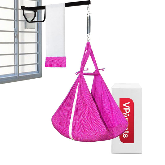 VParents Infant Baby Swing Cradle with Mosquito net Spring and Metal Window Cradle Hanger