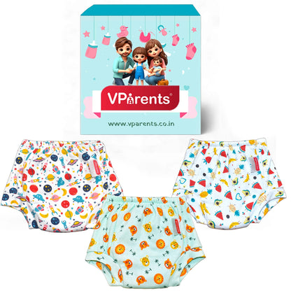 VParents Padded Underwear for Babies and Toddlers with 3 Layers of Cotton Padding Potty Training  Pull Up & Diaper-Free Time