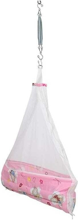 VParents Infant Baby Swing Cradle with Mosquito Net and Spring