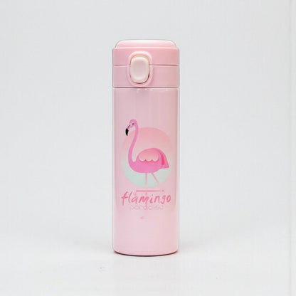 VParents Stainless Steel Insulated Water Bottle Vacuum Flask with One-Touch Lid for kids (assorted)- 420ML
