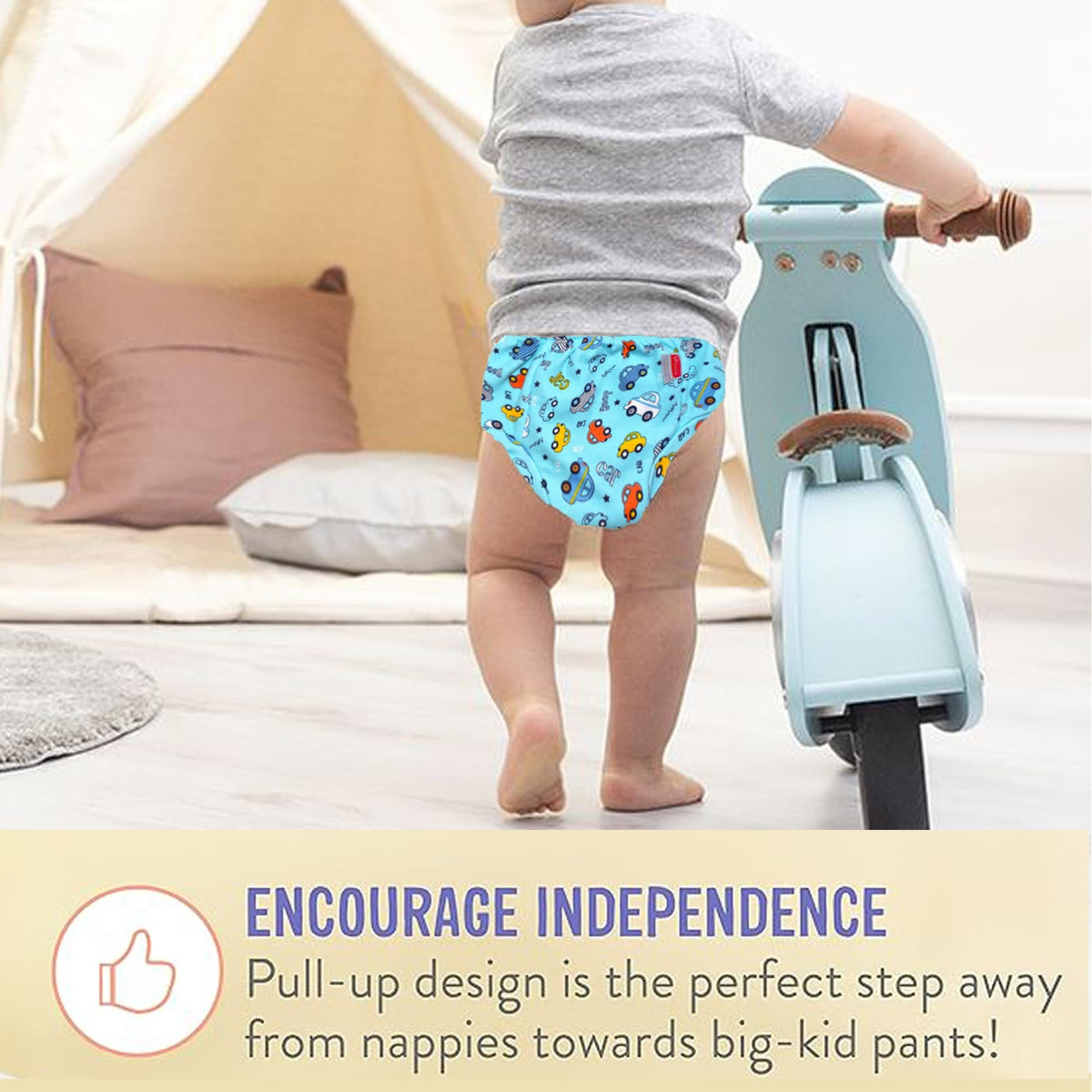 VParents Padded Underwear for Babies and Toddlers with 3 Layers of Cotton Padding Potty Training  Pull Up & Diaper-Free time
