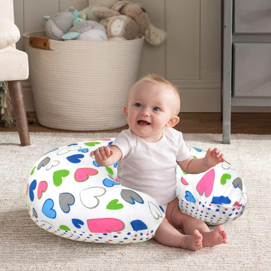 VParents Daisy Multipurpose Baby Feeding Nursing Cum Maternity Pillow for New Born (Blue)