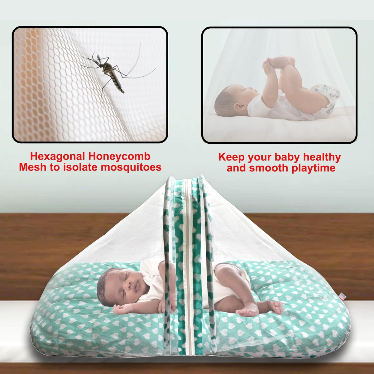 VParents Daisy Baby 4 Piece Bedding Set with Pillow and Bolsters Sleeping Bag and Bedding Set and Feeding Pillow Combo