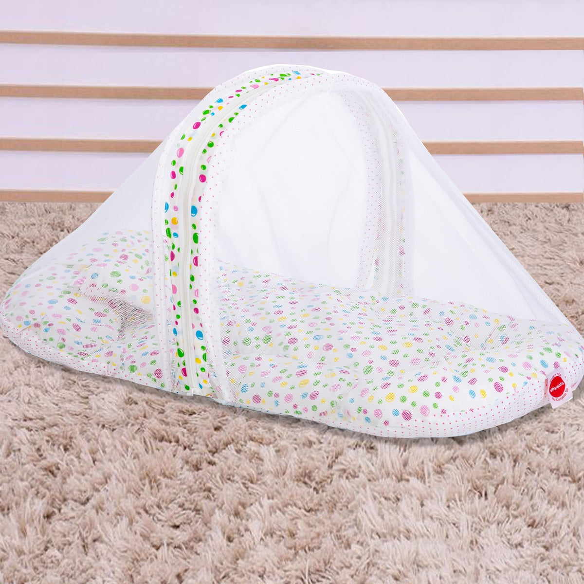 VParents Rosy Baby Feeding Pillow Bedding Set with Mosquito net and Sleeping Bag Combo
