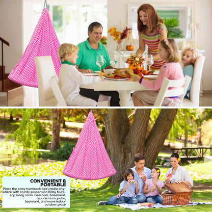 VParents Toddler Baby Swing Cradle with Mosquito Net and Spring