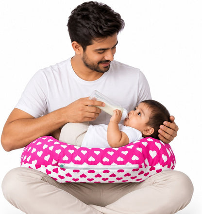 VParents Rosy Baby Feeding Pillow Bedding Set with Mosquito net and Sleeping Bag Combo