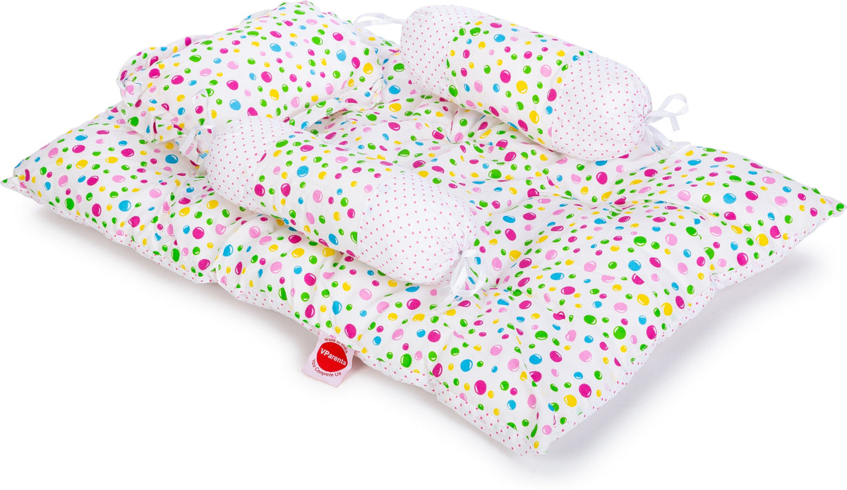 VParents Cheeky Cheeky Baby 4 Piece Bedding Set with Pillow and Bolsters