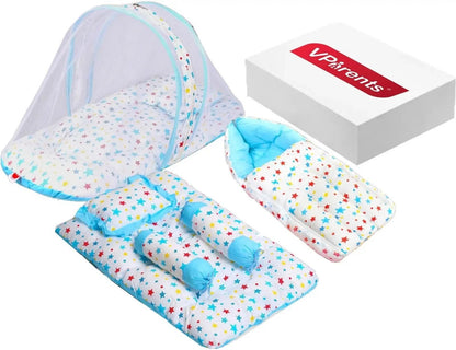 VParents Cheeky Cheeky Baby 4 Piece Bedding Set with Pillow and Bolsters Sleeping Bag and Bedding Set Combo