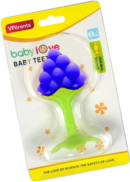 VParents Silicone Baby Teether for 3months+ baby, Teething and chewing Toys for babies BPA Free (Multicolor)