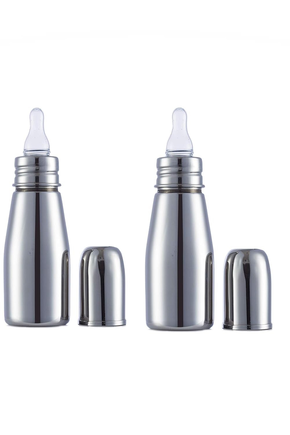 VParents Grade 304 Bullet Stainless Steel Baby Feeding Bottle
