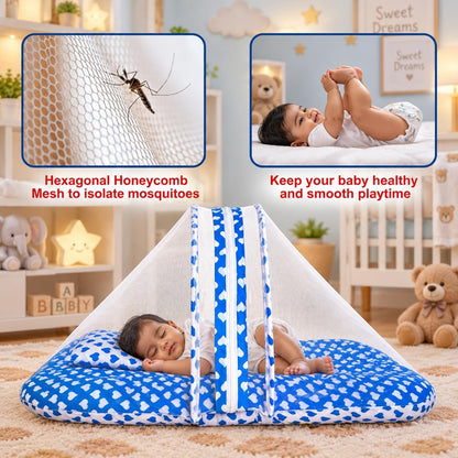 VParents Daisy Baby 4 Piece Bedding Set with Pillow and Bolsters Sleeping Bag and Bedding Set and Feeding Pillow Combo