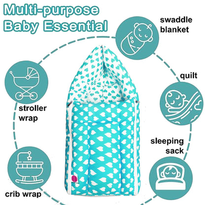 VParents Daisy Baby 4 Piece Bedding Set with Pillow and Bolsters Sleeping Bag and Bedding Set and Feeding Pillow Combo