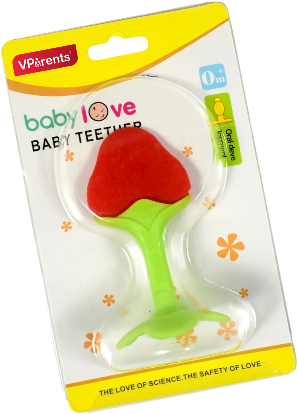 VParents Silicone Baby Teether for 3months+ baby, Teething and chewing Toys for babies BPA Free (Multicolor)