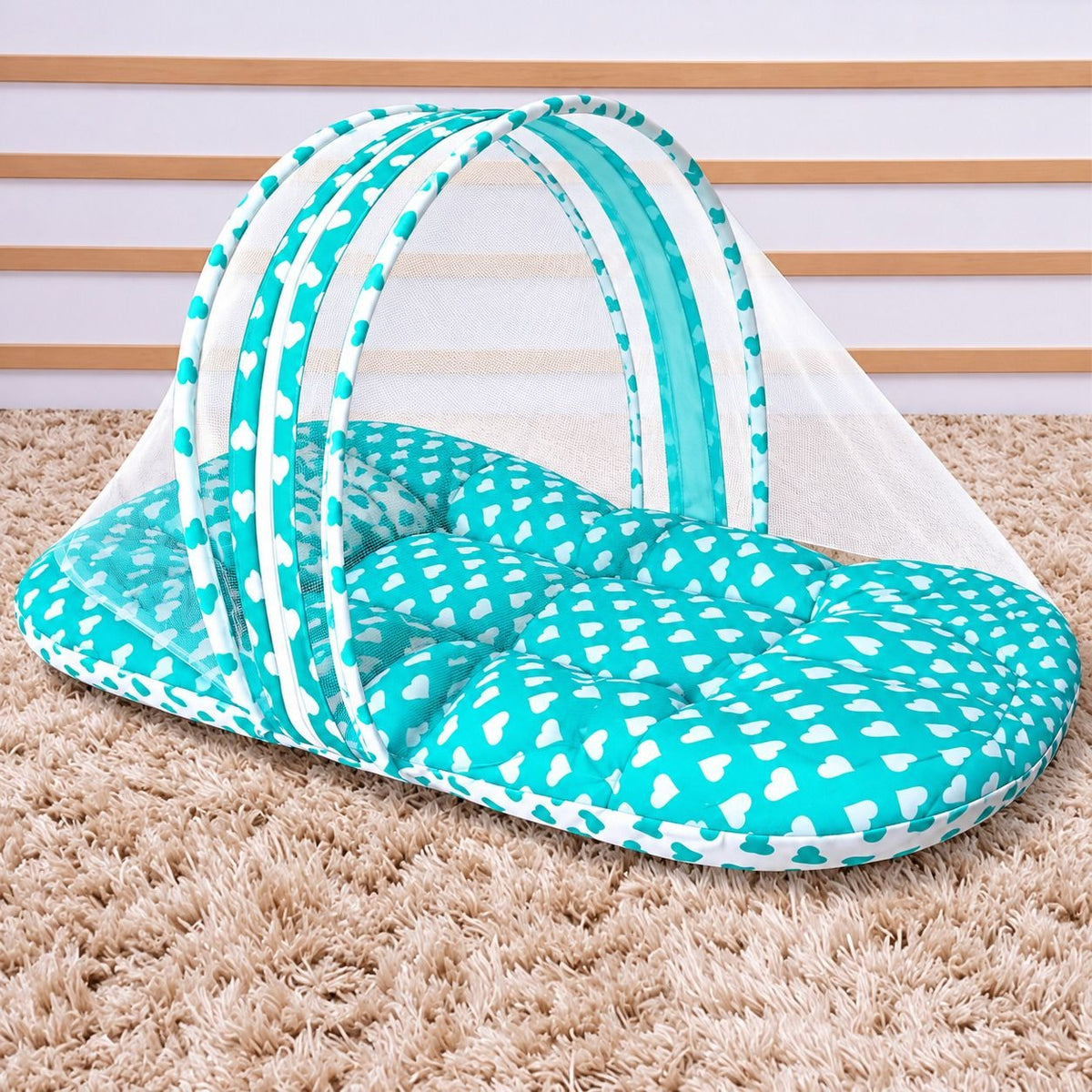 VParents Rosy Baby Feeding Pillow Bedding Set with Mosquito net and Sleeping Bag Combo
