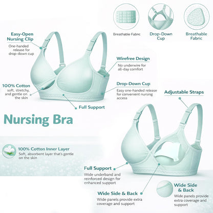 VParents Women's Cotton Multicolor Full Cup Non Padded Feeding Bra/Nursing Bra/Maternity Bra Combo
