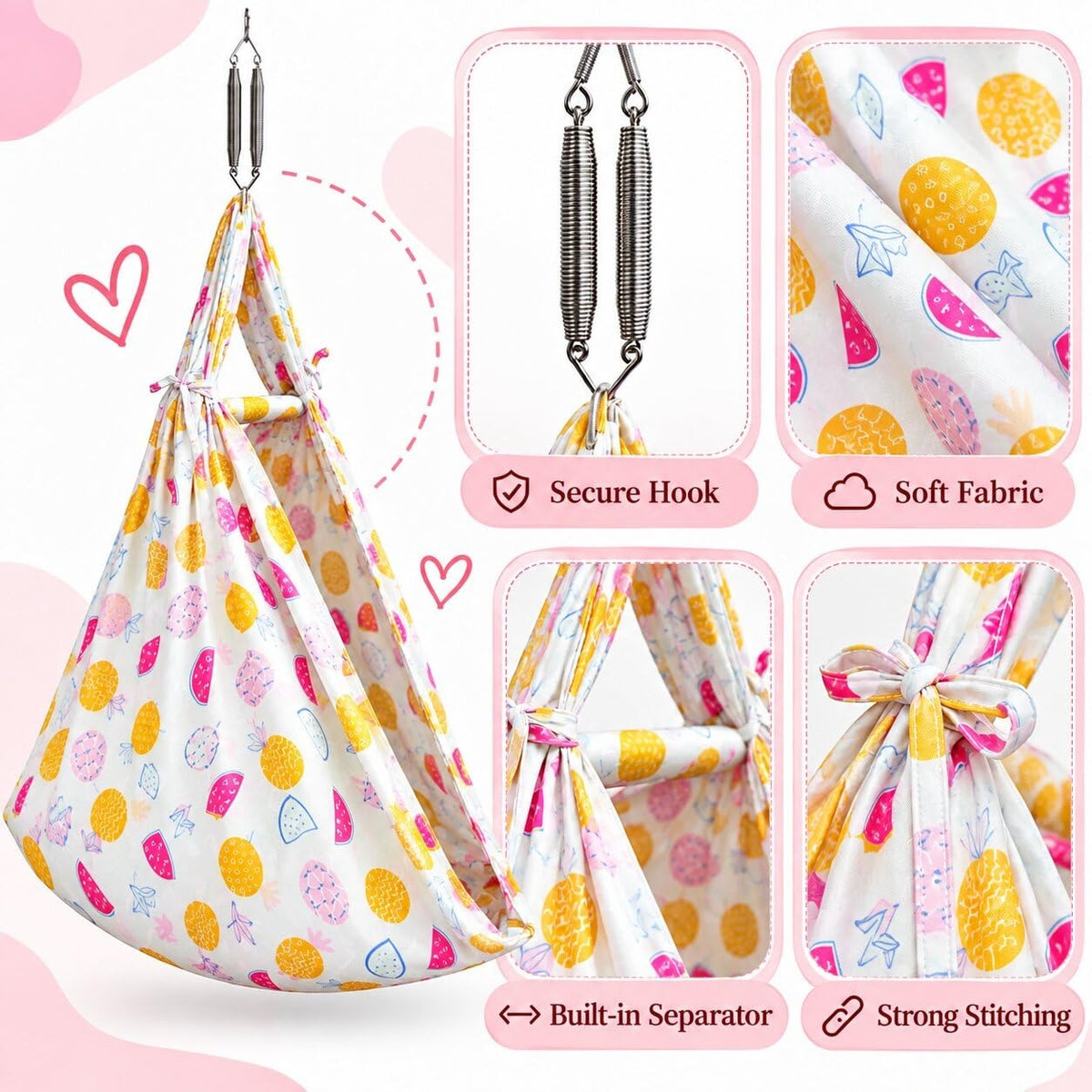 VParents Fruity Baby Cradle Cloth with Seperator