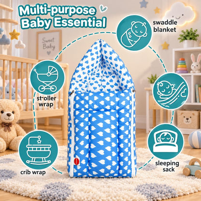 VParents Daisy Baby 4 Piece Bedding Set with Pillow and Bolsters Sleeping Bag and Bedding Set and Feeding Pillow Combo