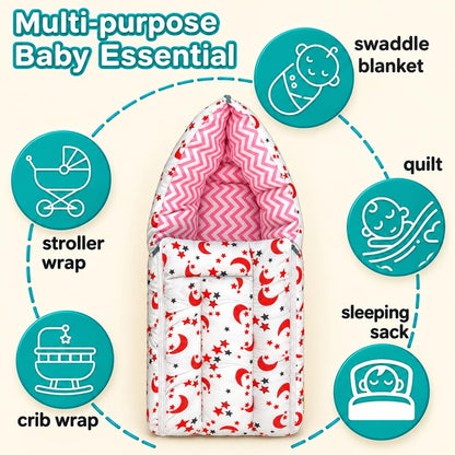 VParents Cheeky Cheeky Baby 4 Piece Bedding Set with Pillow and Bolsters Sleeping Bag and Bedding Set Combo