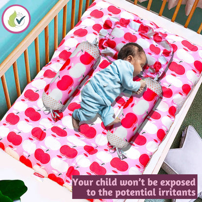 VParents Cheeky Cheeky Baby 4 Piece Bedding Set with Pillow and Bolsters