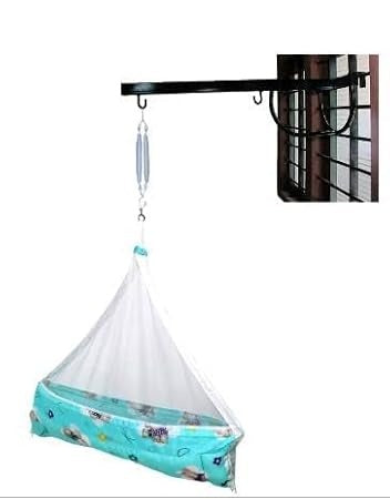 VParents Infant Baby Swing Cradle with Mosquito Net and Spring