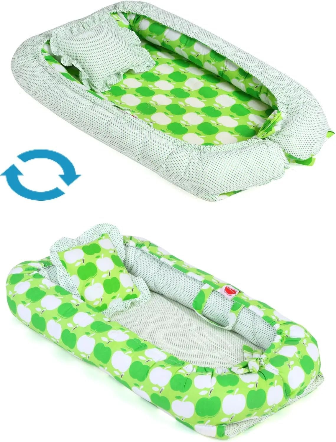 VParents Apple Print New Born Baby nest Bedding Set Reversible 0-10 Months