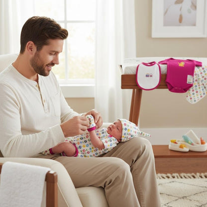 VParents Honey Punch New Born Baby Gift Set (Pink, Pack of 10)