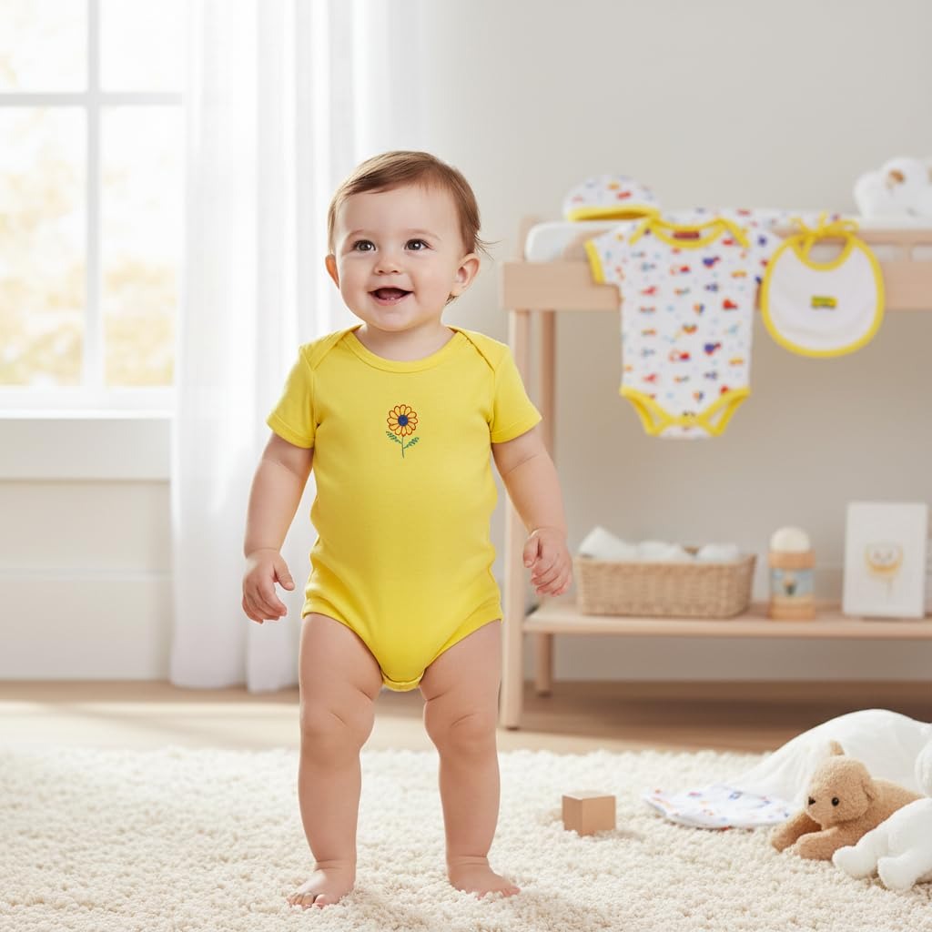 VParents Honey Punch New Born Baby Gift Set (Yellow, Pack of 13)
