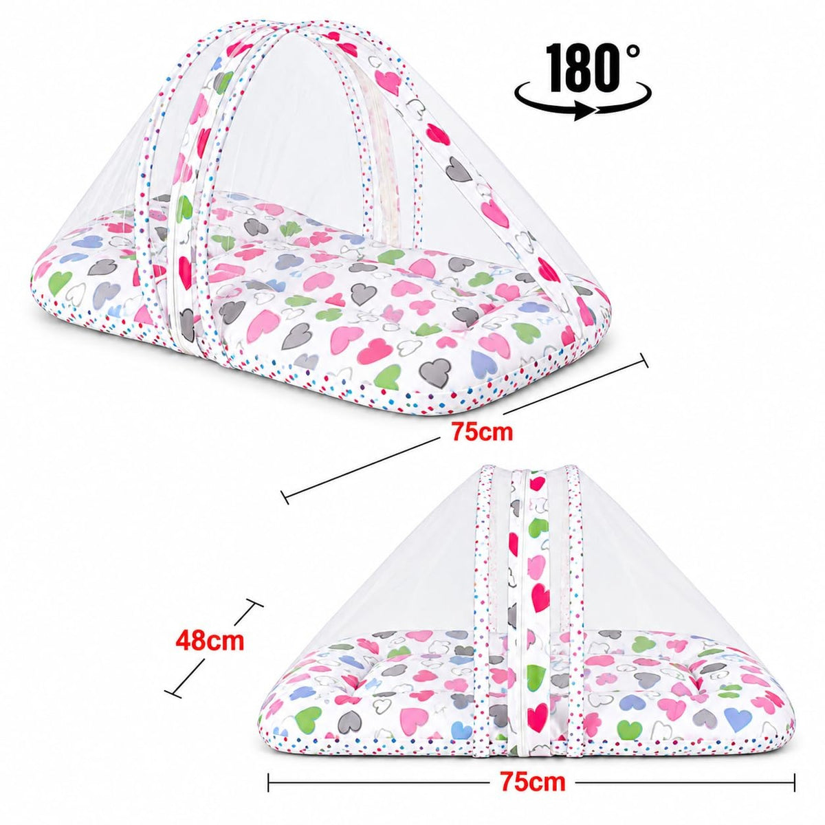 VParents Daisy Baby 4 Piece Bedding Set with Pillow and Bolsters Sleeping Bag and Bedding Set and Feeding Pillow Combo