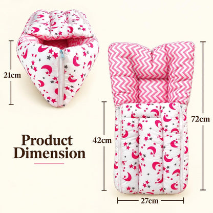 VParents Cheeky Cheeky Baby 4 Piece Bedding Set with Pillow and Bolsters Sleeping Bag and Bedding Set Combo