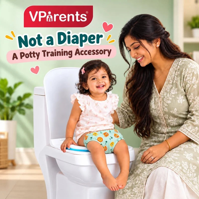 VParents Padded Underwear for Babies and Toddlers with 3 Layers of Cotton Padding Potty Training  Pull Up & Diaper-Free Time Pack of 2 (6 -12 months Unicorn and car)