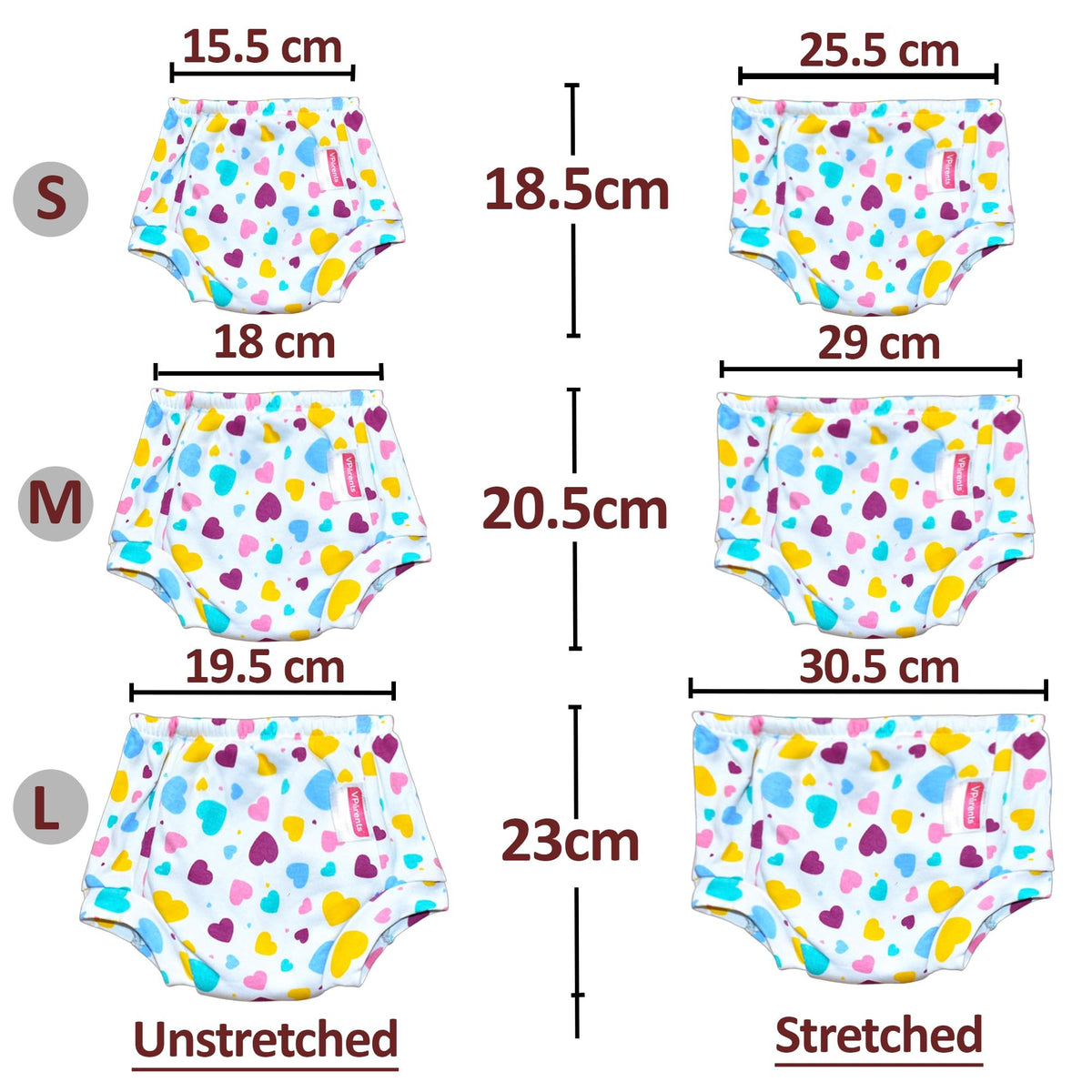 VParents Padded Underwear for Babies and Toddlers with 3 Layers of Cotton Padding Potty Training  Pull Up & Diaper-Free Time