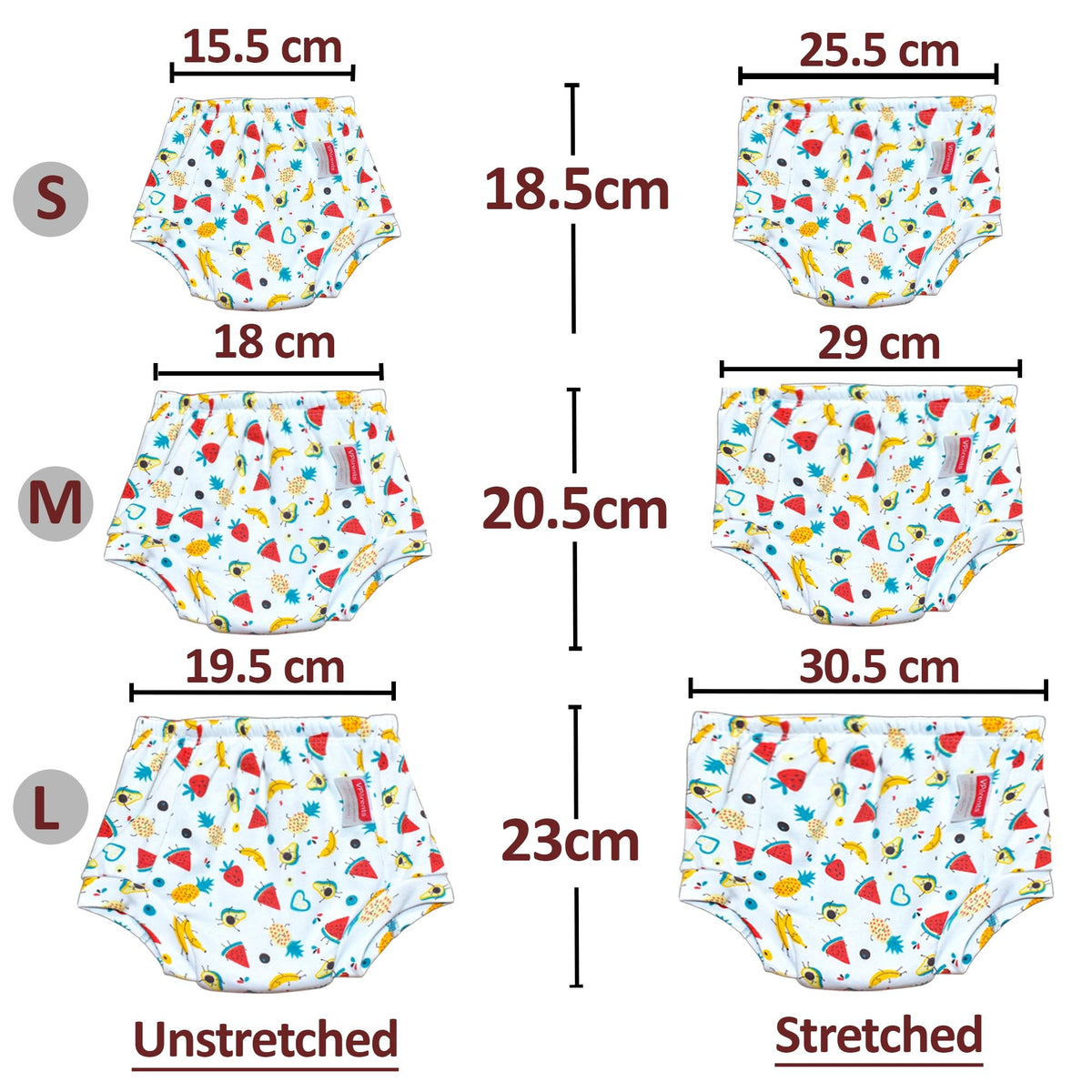 VParents Padded Underwear for Babies and Toddlers with 3 Layers of Cotton Padding Potty Training  Pull Up & Diaper-Free Time