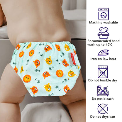 VParents Padded Underwear for Babies and Toddlers with 3 Layers of Cotton Padding Potty Training  Pull Up & Diaper-Free Time Pack of 2 (galaxy & lion)