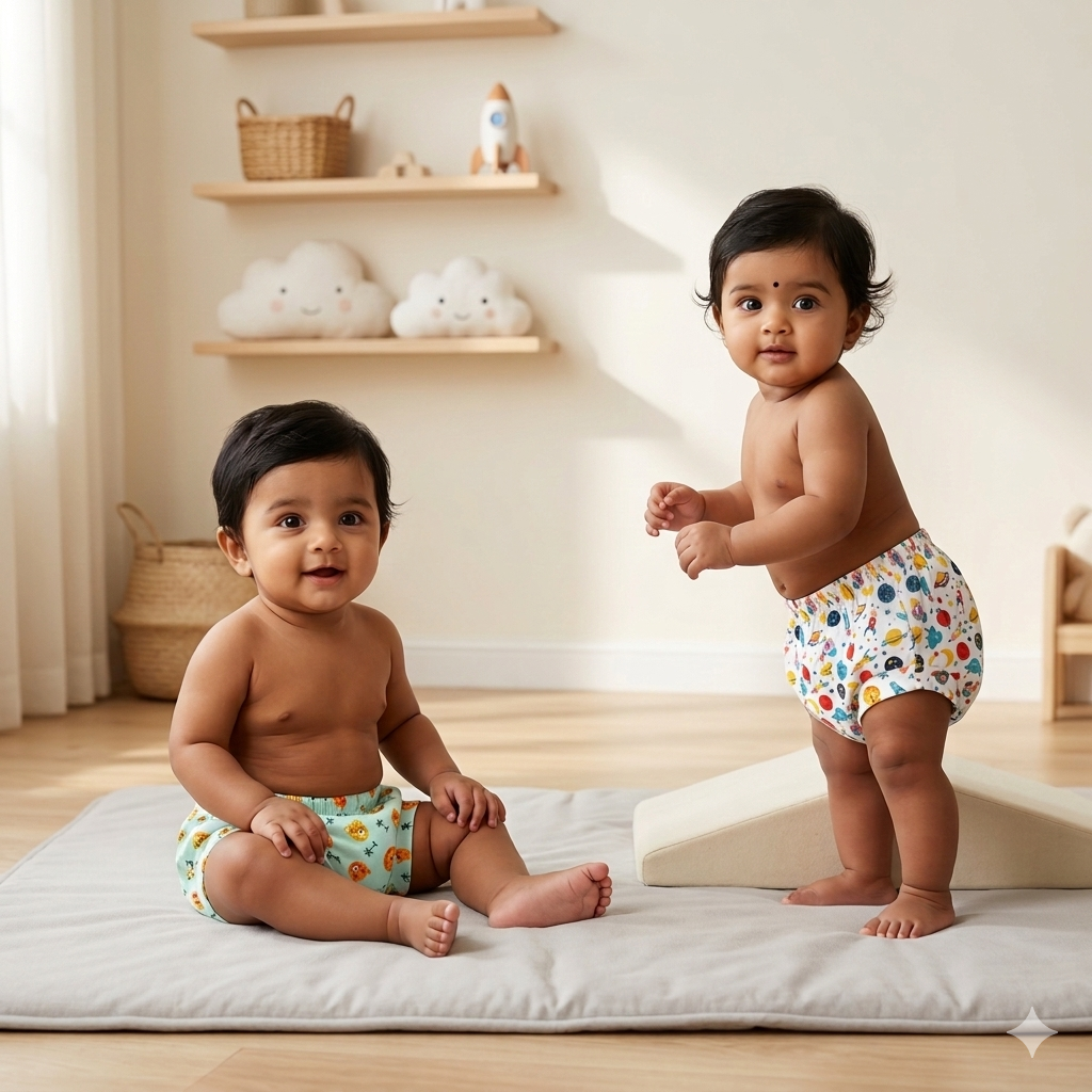 VParents Padded Underwear for Babies and Toddlers with 3 Layers of Cotton Padding Potty Training  Pull Up & Diaper-Free Time