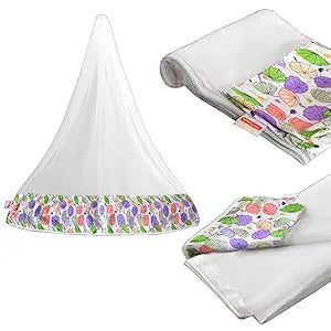 VParents Mosquito Net for Baby Cradle Jhula Saree with Zip Opening at bottom