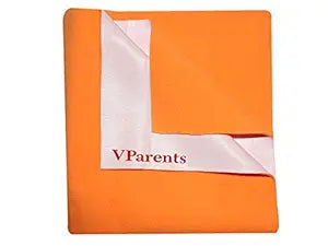 VParents Chubby Cheeks Water Proof Baby Bed Protector Reusable Dry Sheet (Pink and Blue) (Large) (100 X 140) Pack of 2