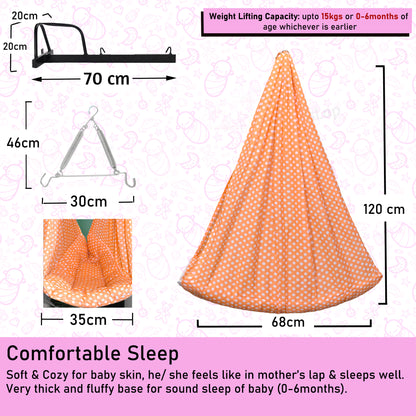VParents Toddler Baby Swing Cradle with Mosquito Net Spring and Metal Window Cradle Hanger VParents