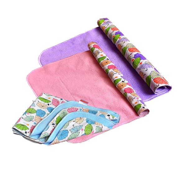 Vparents  Sleeping mats Water Proof Bed Protector with one side fabric New Born Baby (65cm x 45 cm) (0-6 Months)