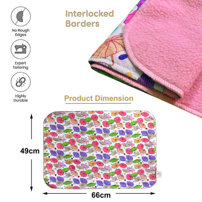 Vparents  Sleeping mats Water Proof Bed Protector with one Side Fabric New Born Baby(0-6) month