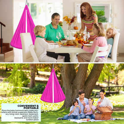VParents Infant Baby Swing Cradle with Mosquito Net and Spring