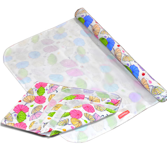 VParents Chunky Nappy Changing Mat Sleeping mats Water Proof Bed Protector sheet for New Born Baby  (0-3 Months) pack of 2 VParents
