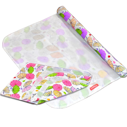 VParents Chunky Nappy Changing Mat Sleeping mats Water Proof Bed Protector sheet for New Born Baby  (0-3 Months) pack of 2 VParents