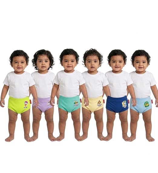 VParents Bloomer for Kids Unisex, 100% Pure Cotton Soft & Breathable Underwear Bloomers for Baby Comfortable & Durable