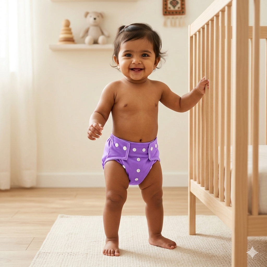 VParents  Reusable and Adjustable Cloth Diapers With ulta absorbent Insert with 5 layers- washable (Multi Colour)