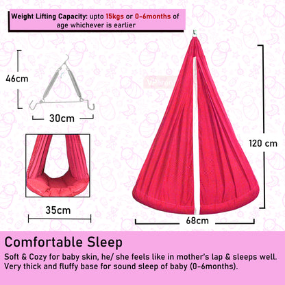 VParents Infant Baby Swing Cradle with Mosquito Net and Spring